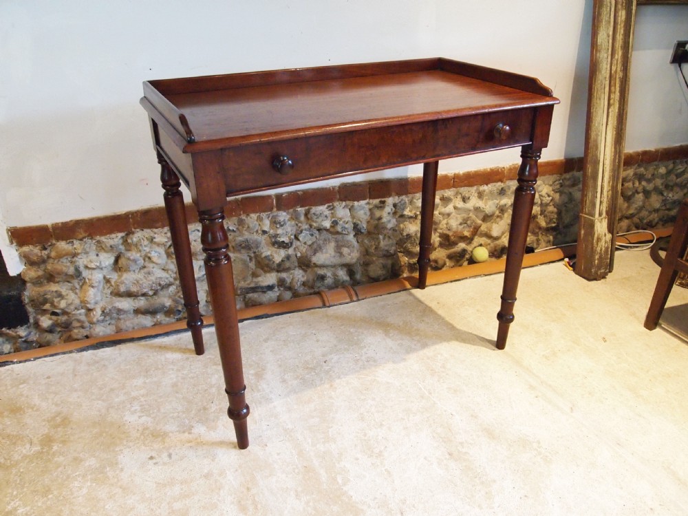 Table fine writing table manner of Gillows Plum pudding Mahogany c1840 View X