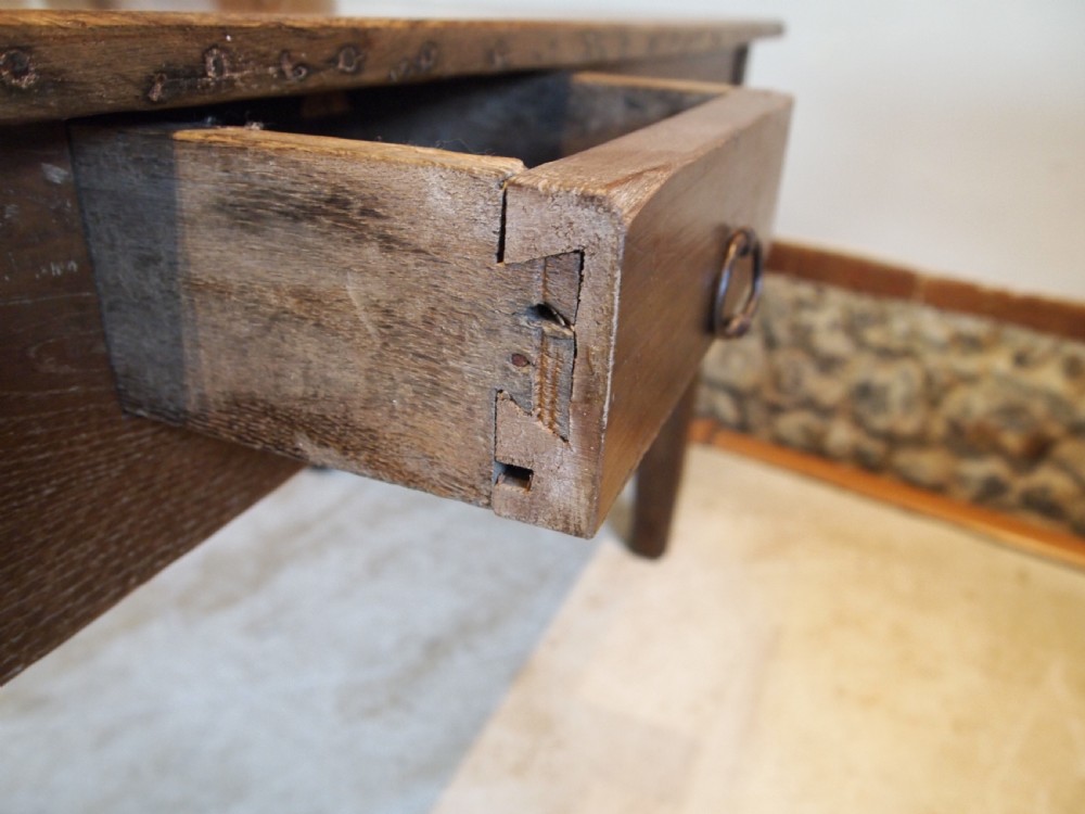 Table refectory farmhouse dining French Oak c1800 View VI
