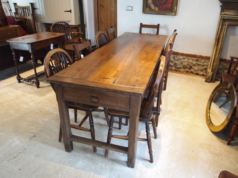 Table refectory farmhouse dining French Oak c1800 View VII