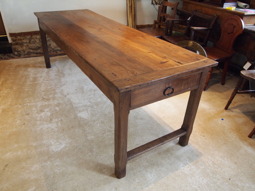 Table refectory farmhouse dining French Oak c1800 View VIII