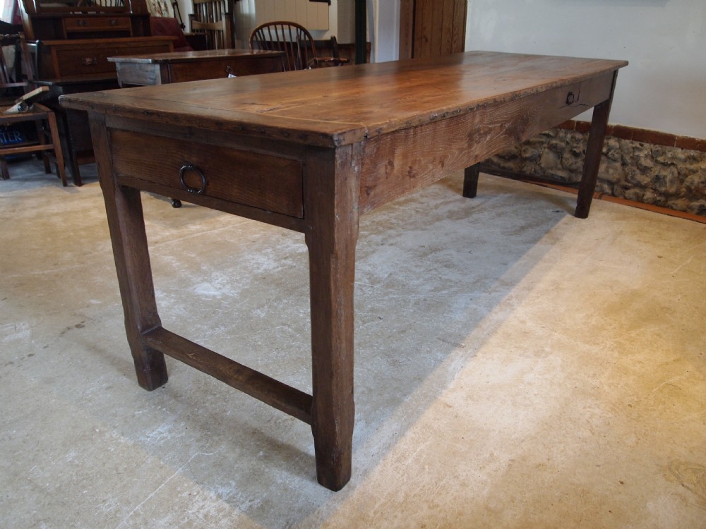 Table refectory farmhouse dining French Oak c1800 View X