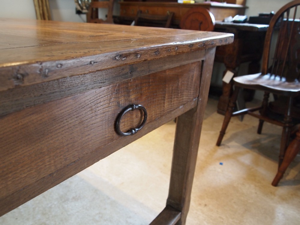 Table refectory farmhouse dining French Oak c1800 View XI
