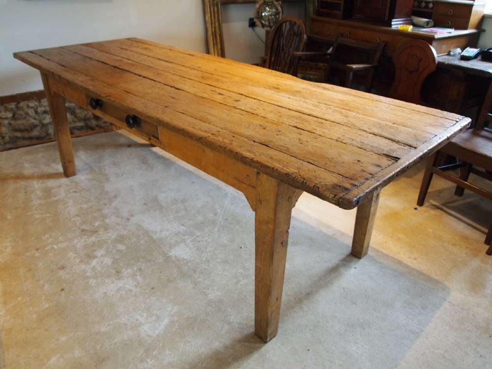 Table refectory George III Ash dining farmhouse c1800