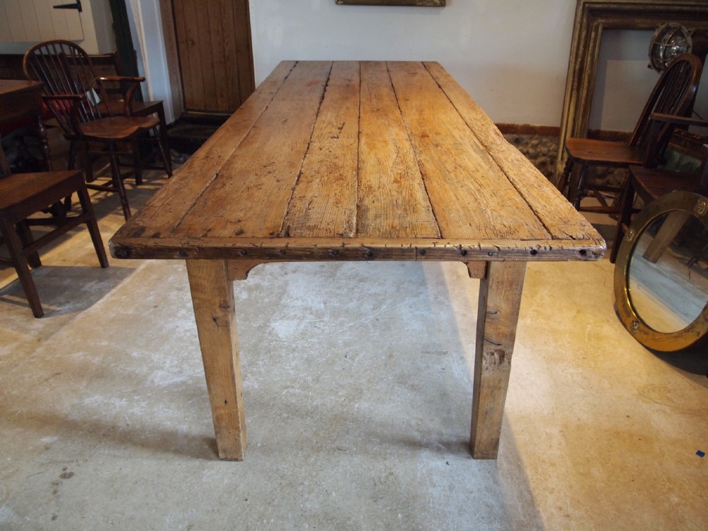 Table refectory George III Ash dining farmhouse c1800 View III