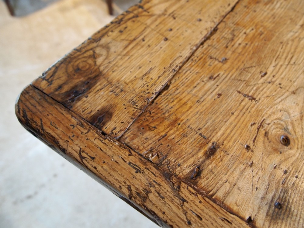 Table refectory George III Ash dining farmhouse c1800 View V
