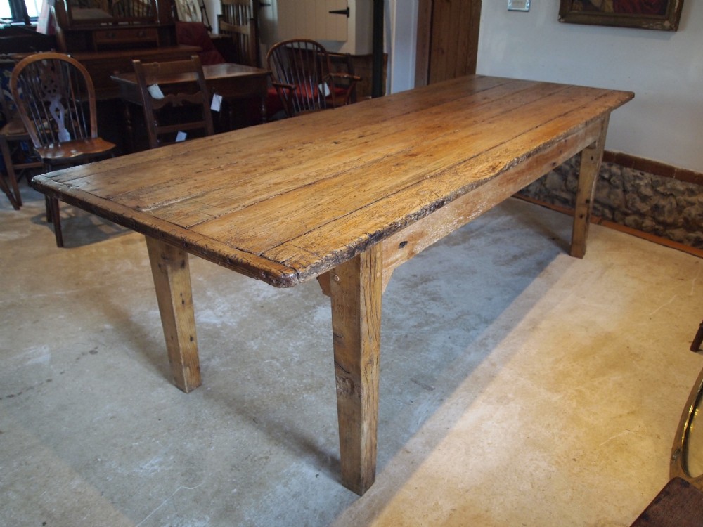 Table refectory George III Ash dining farmhouse c1800 View IX