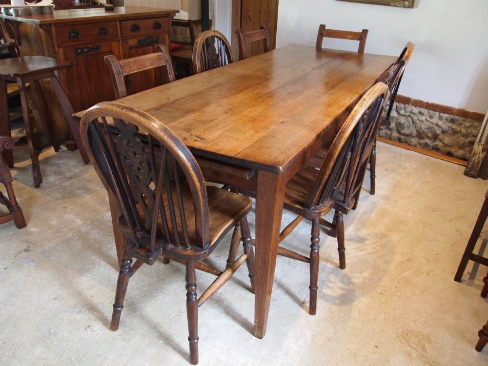 Table stunning refectory dining Victorian Oak c1880 View III