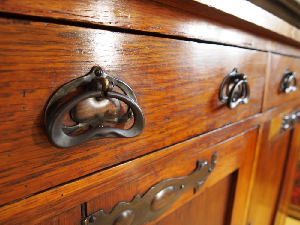 Dresser sideboard superb Arts and Crafts Oak Voysey style c1900 View VII