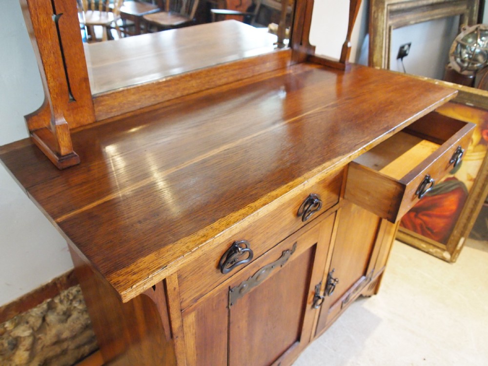 Dresser sideboard superb Arts and Crafts Oak Voysey style c1900 View VIII
