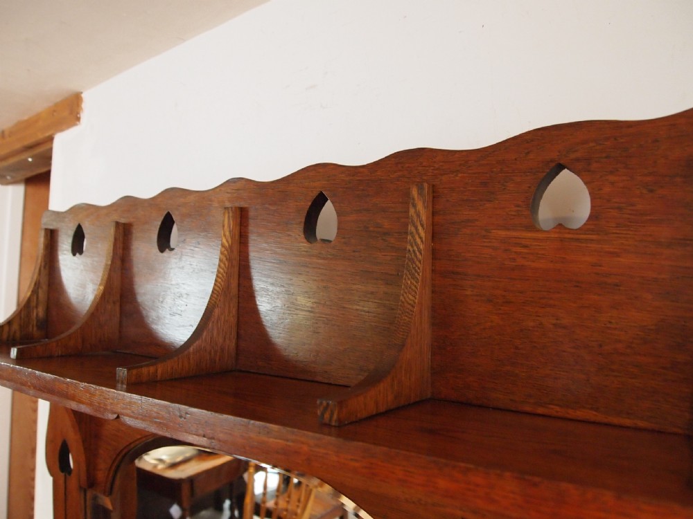 Dresser sideboard superb Arts and Crafts Oak Voysey style c1900 View XIII