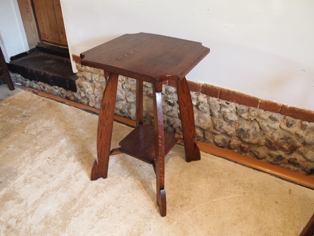 Table lamp hall side Arts and Crafts Oak c1900 View VII
