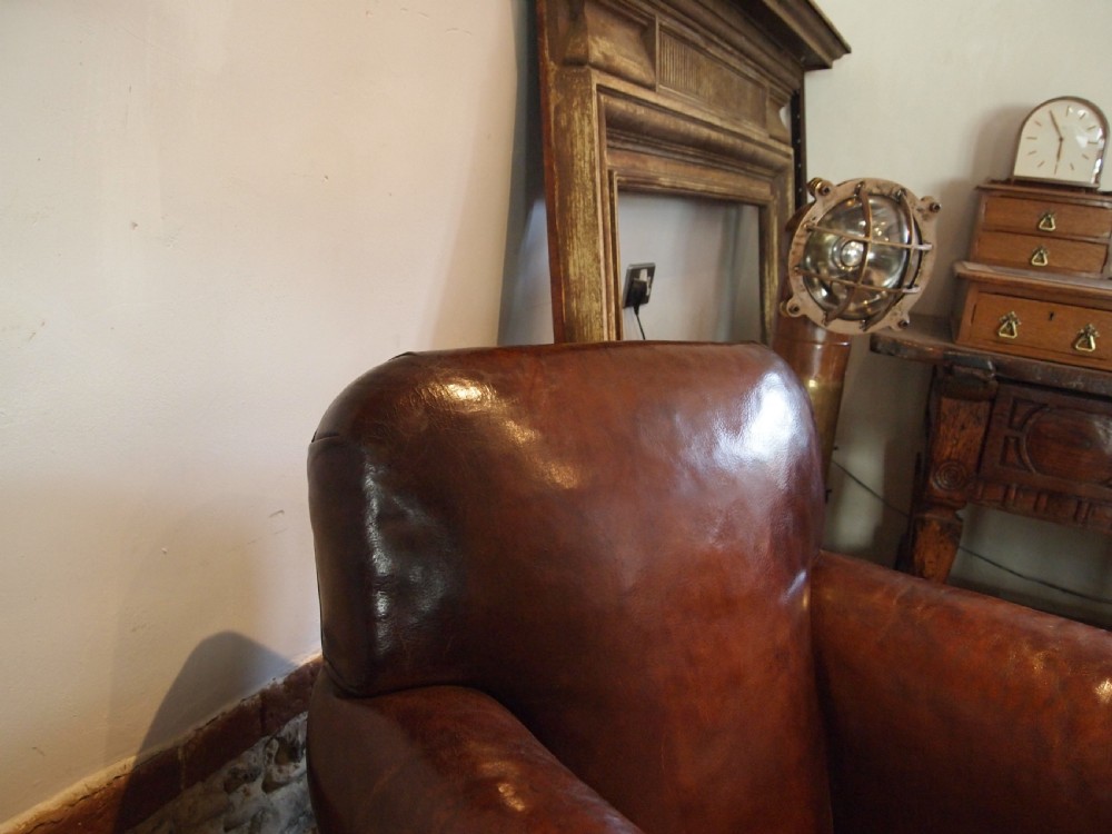 Chairs outstanding pair of Edwardian Club armchairs c1900 View X