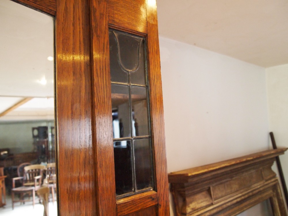 Wardrobe Arts and Crafts Oak Liberty style c1900 View VIII