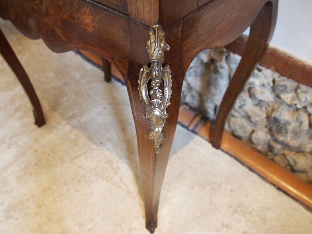 Cabinet display fine inlaid Victorian Mahogany c1890 View VII