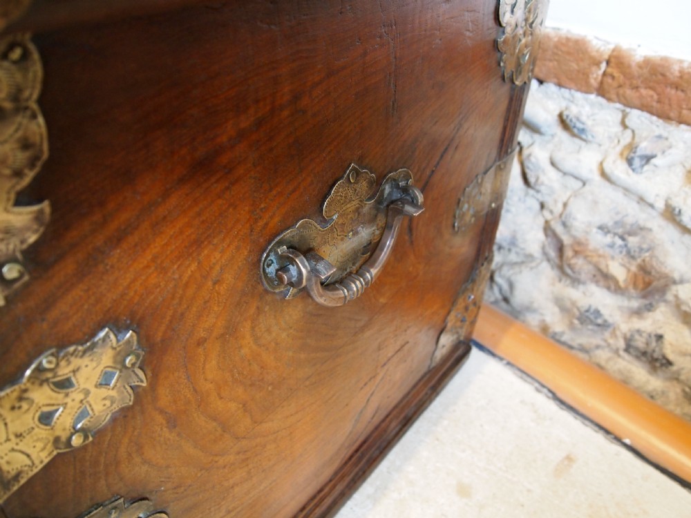 Chest trunk coffer Rare Zanzibar largest size c1870 View V