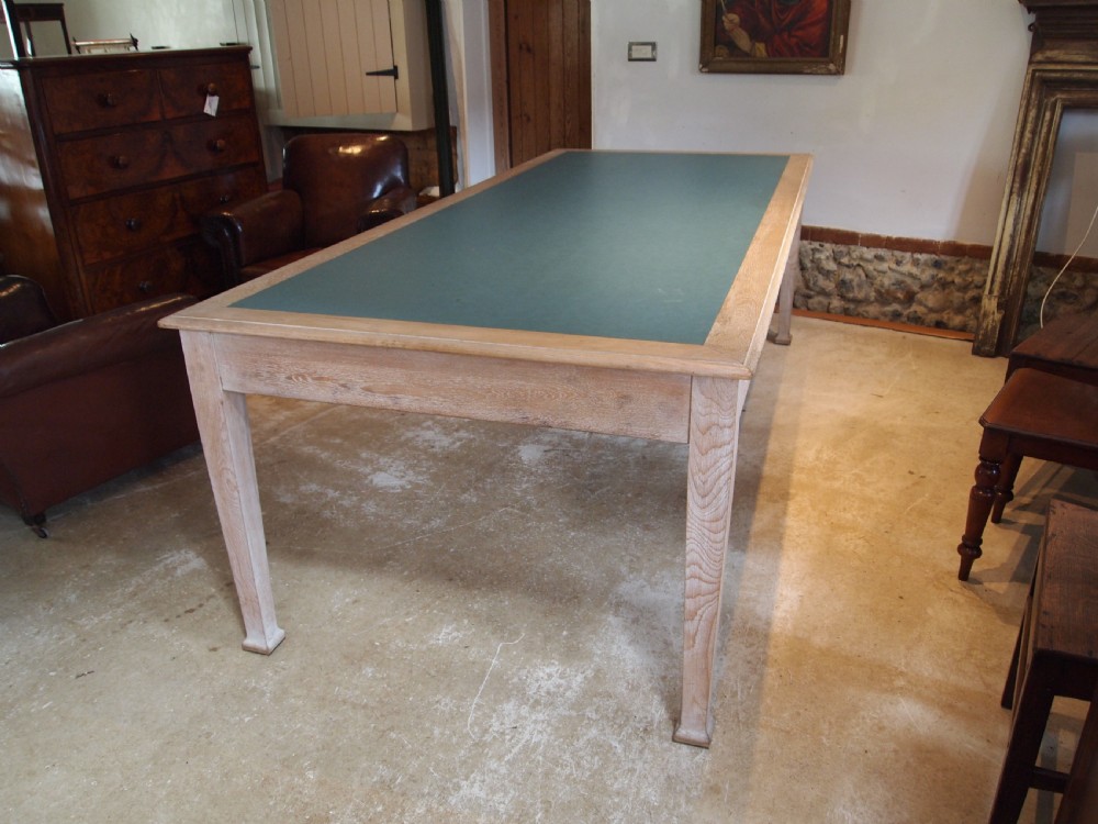 Table library boardroom rare Limed Oak attributed to Heals c1930