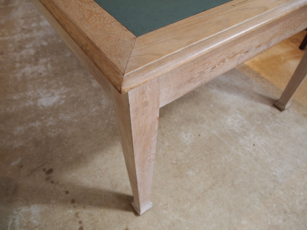 Table library boardroom rare Limed Oak attributed to Heals c1930 View III