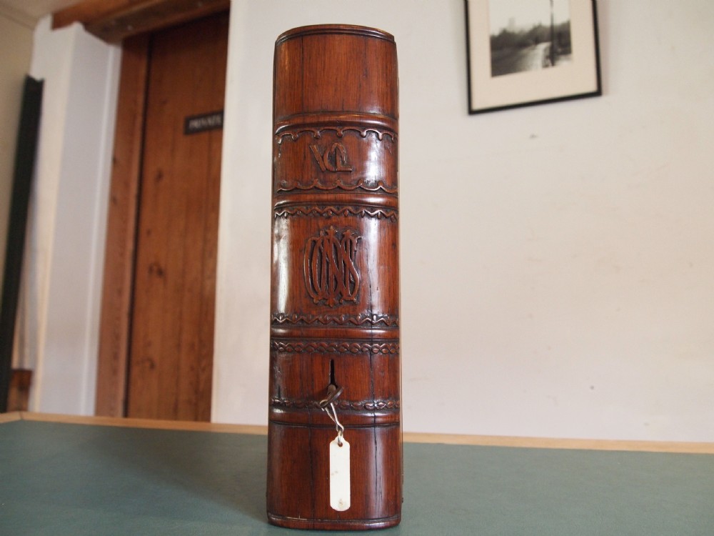 Coin collectors cabinet rare book design Victorian Oak & Walnut c1870