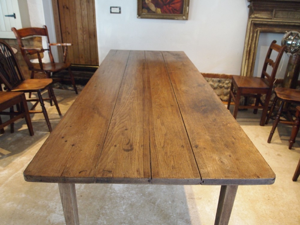 Table refectory French Oak dining farmhouse c1840 View X