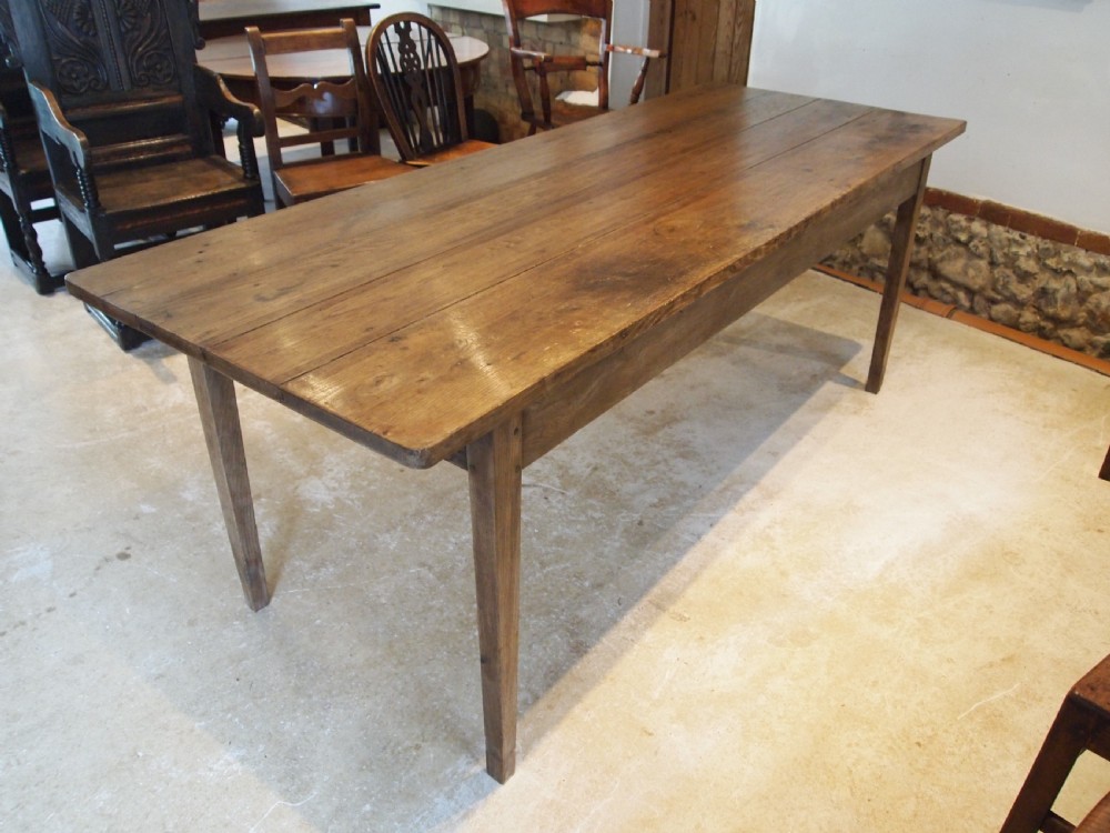 Table refectory French Oak dining farmhouse c1840 View XI