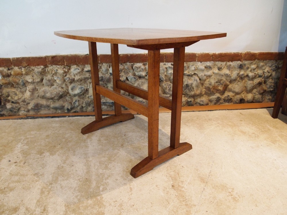 Table Oak coffee side lamp manner of Heals c1930