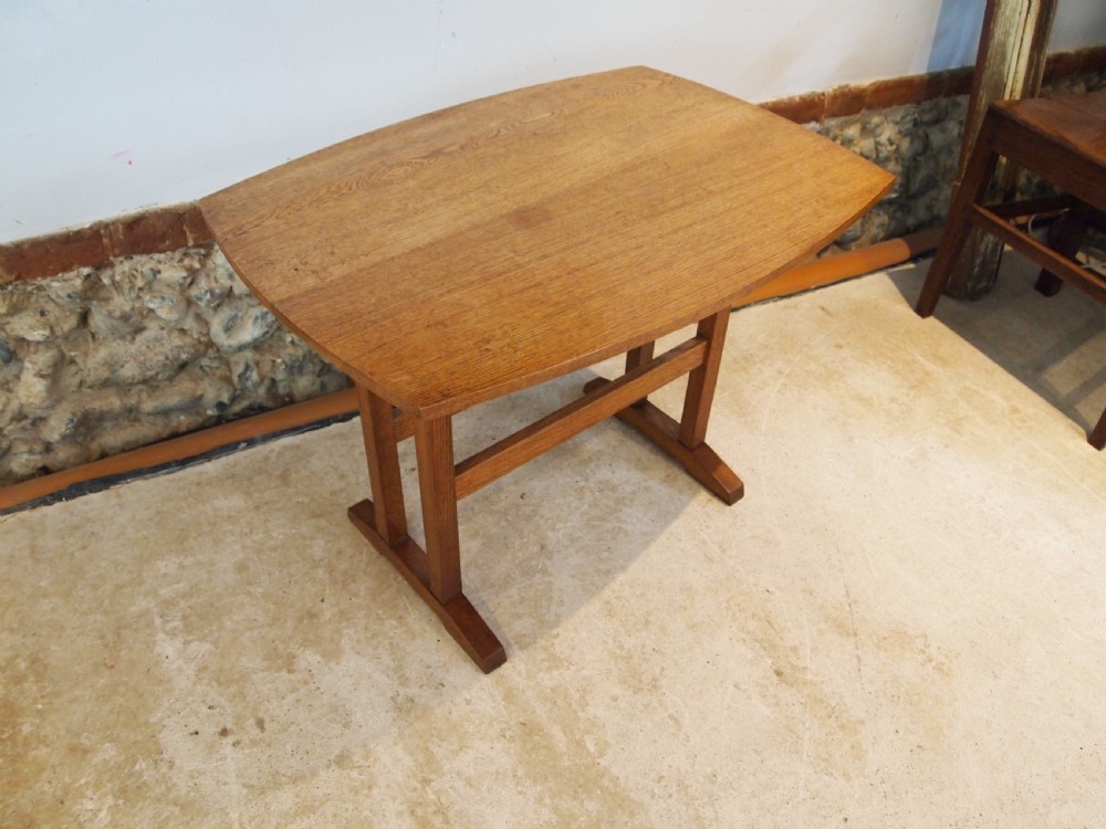 Table Oak coffee side lamp manner of Heals c1930 View II