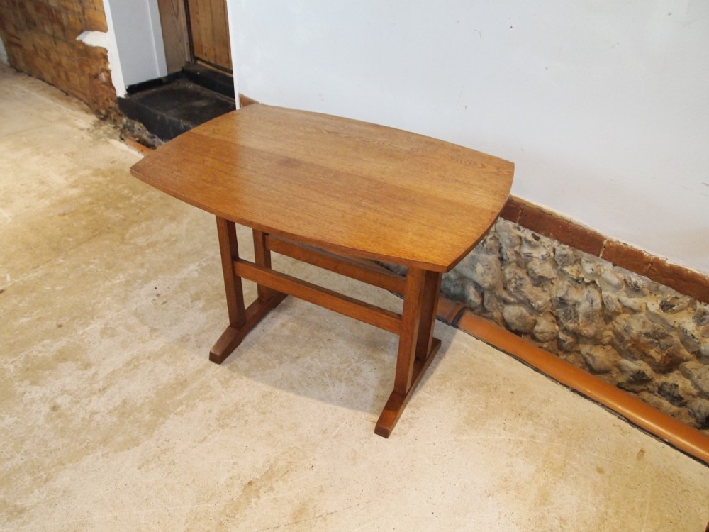 Table Oak coffee side lamp manner of Heals c1930 View VI