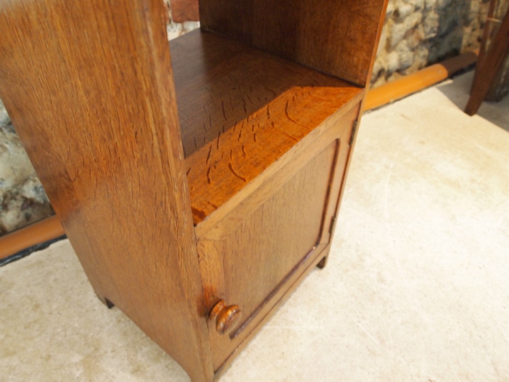Cabinet cupboard bedside Oak manner of Heals c1930 View V
