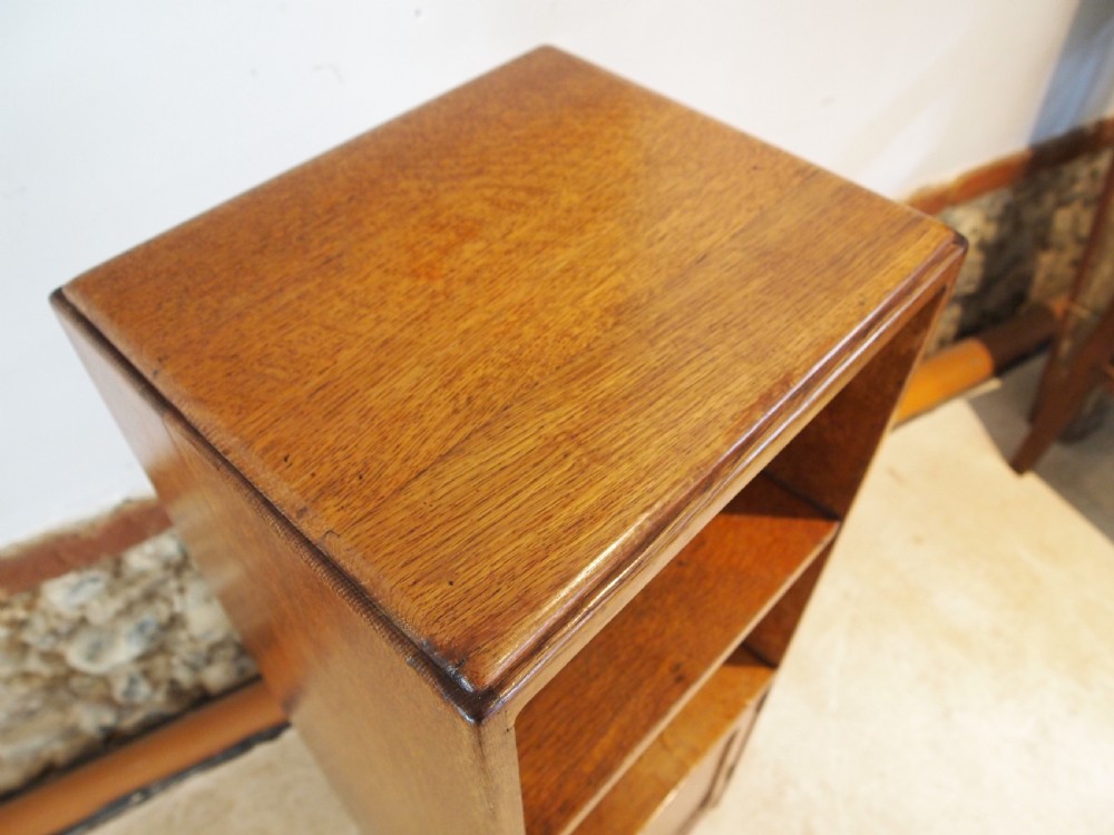 Cabinet cupboard bedside Oak manner of Heals c1930 View VI