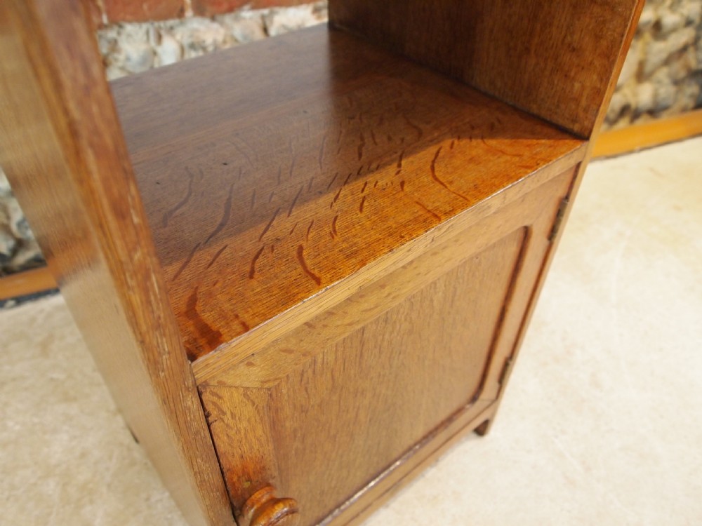 Cabinet cupboard bedside Oak manner of Heals c1930 View VIII