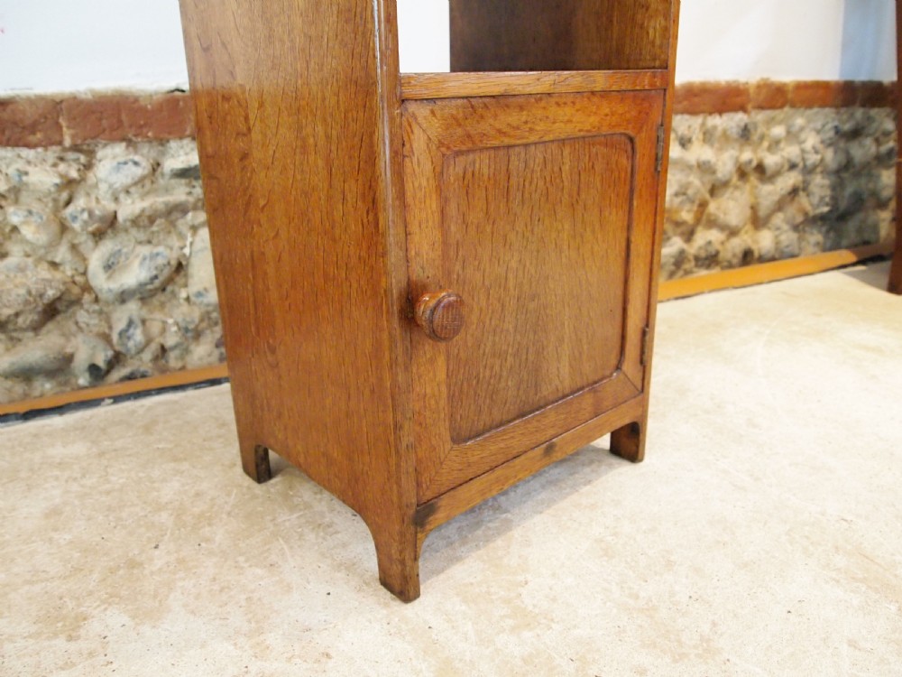 Cabinet cupboard bedside Oak manner of Heals c1930 View IX