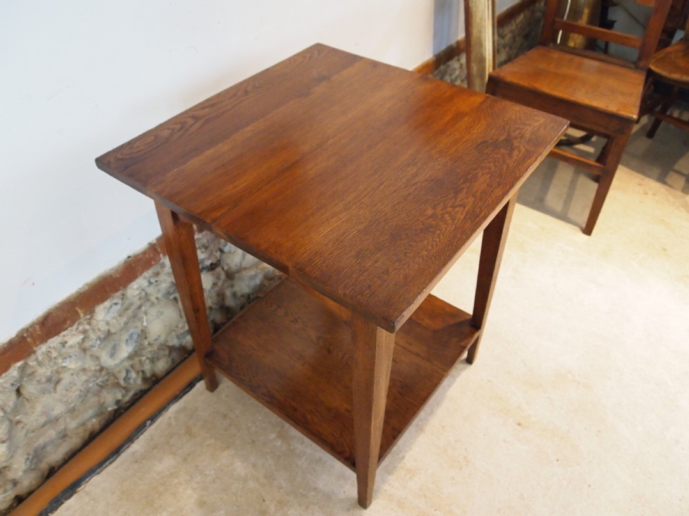 Table Arts and Crafts Oak manner of Voysey c1890 View II