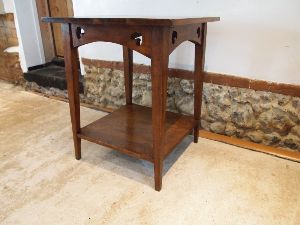 Table Arts and Crafts Oak manner of Voysey c1890 View VI
