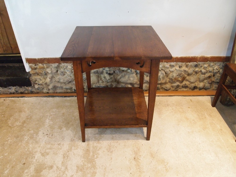 Table Arts and Crafts Oak manner of Voysey c1890 View VIII