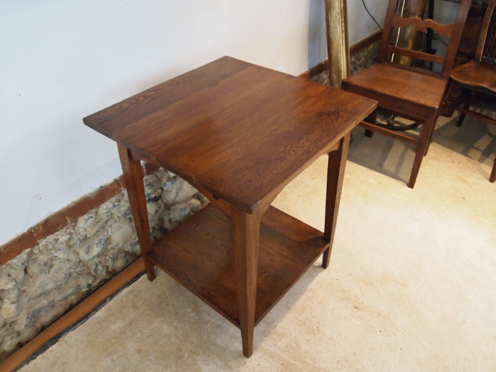 Table Arts and Crafts Oak manner of Voysey c1890 View IX