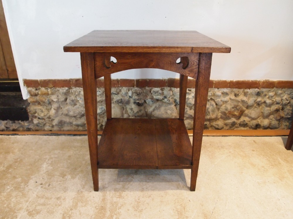 Table Arts and Crafts Oak manner of Voysey c1890 View X