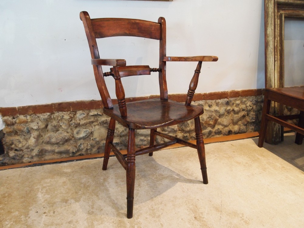 Chair stunning Victorian Elm Ash Beech Windsor Knifeback c1870 View V