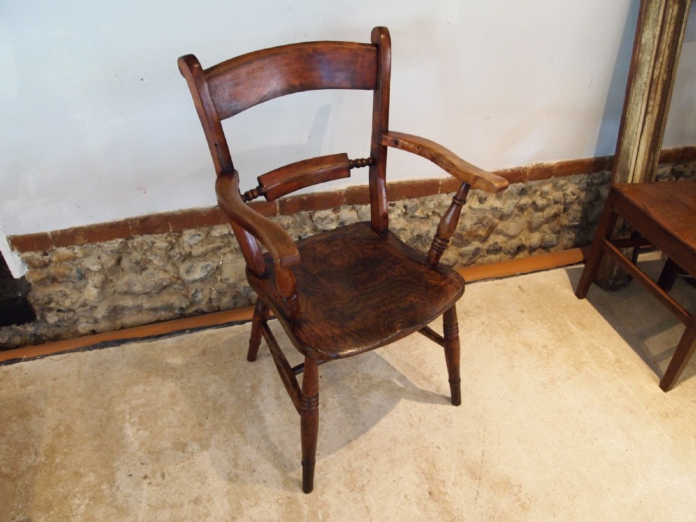 Chair stunning Victorian Elm Ash Beech Windsor Knifeback c1870 View VIII