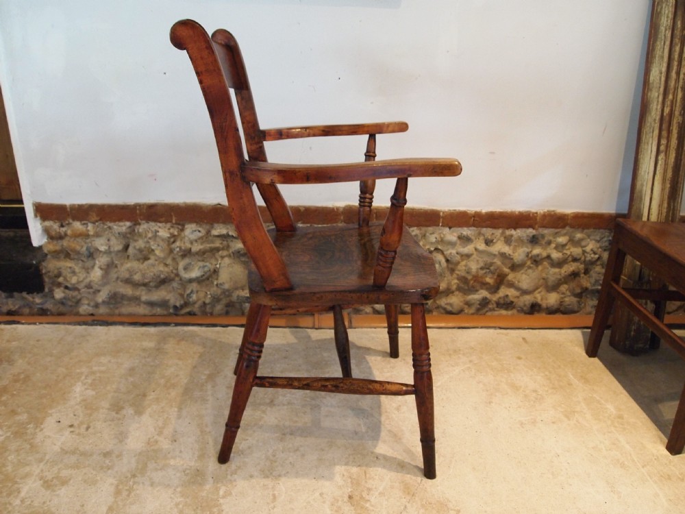 Chair stunning Victorian Elm Ash Beech Windsor Knifeback c1870 View IX
