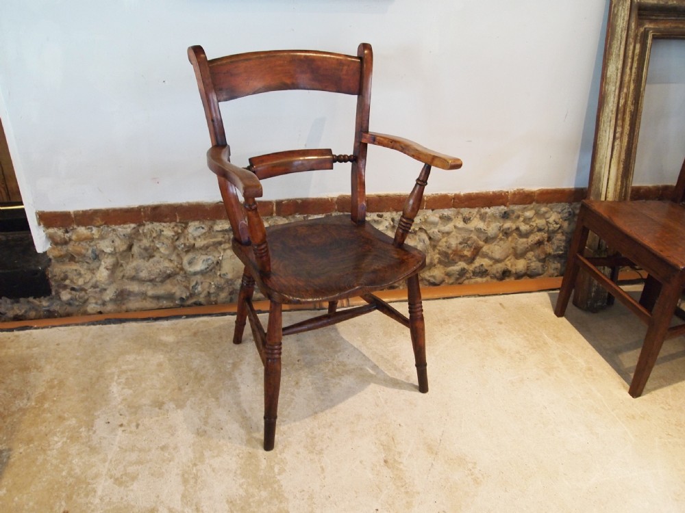 Chair stunning Victorian Elm Ash Beech Windsor Knifeback c1870 View X