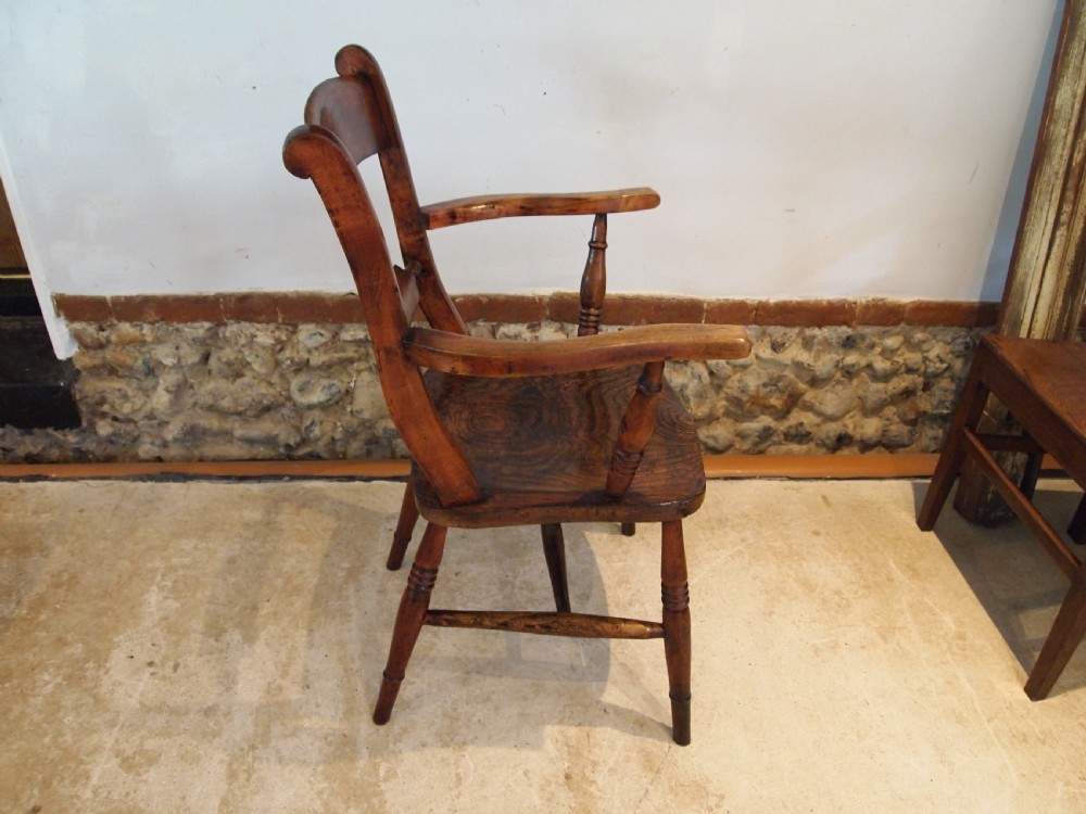 Chair stunning Victorian Elm Ash Beech Windsor Knifeback c1870 View XI