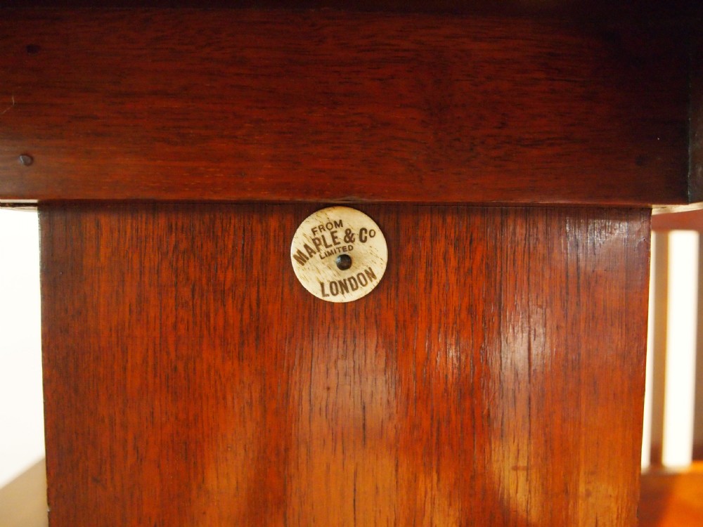 Bookcase rare fine Walnut Maple & co revolving c1880 View II