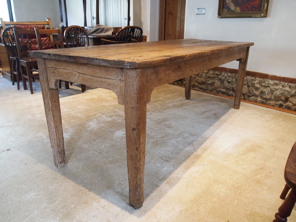 Table refectory dining farmhouse rustic George IV Pine c1820 View II