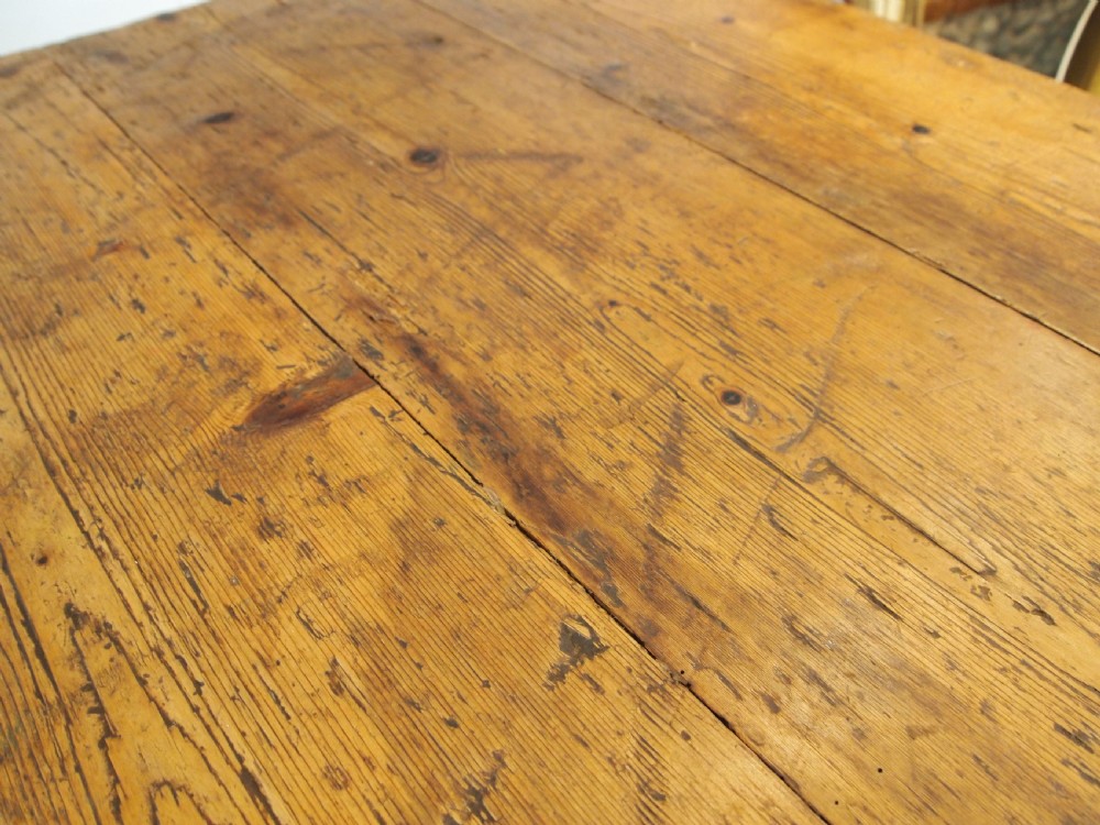 Table refectory dining farmhouse rustic George IV Pine c1820 View VII