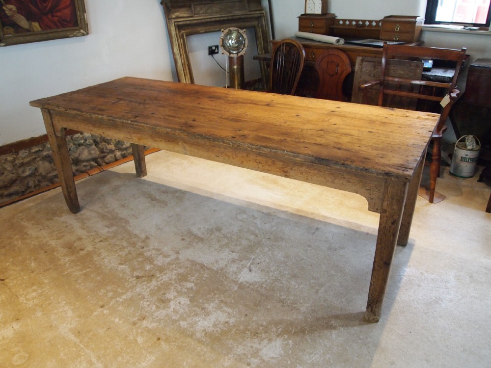 Table refectory dining farmhouse rustic George IV Pine c1820 View IX