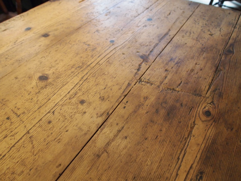 Table refectory dining farmhouse rustic George IV Pine c1820 View X