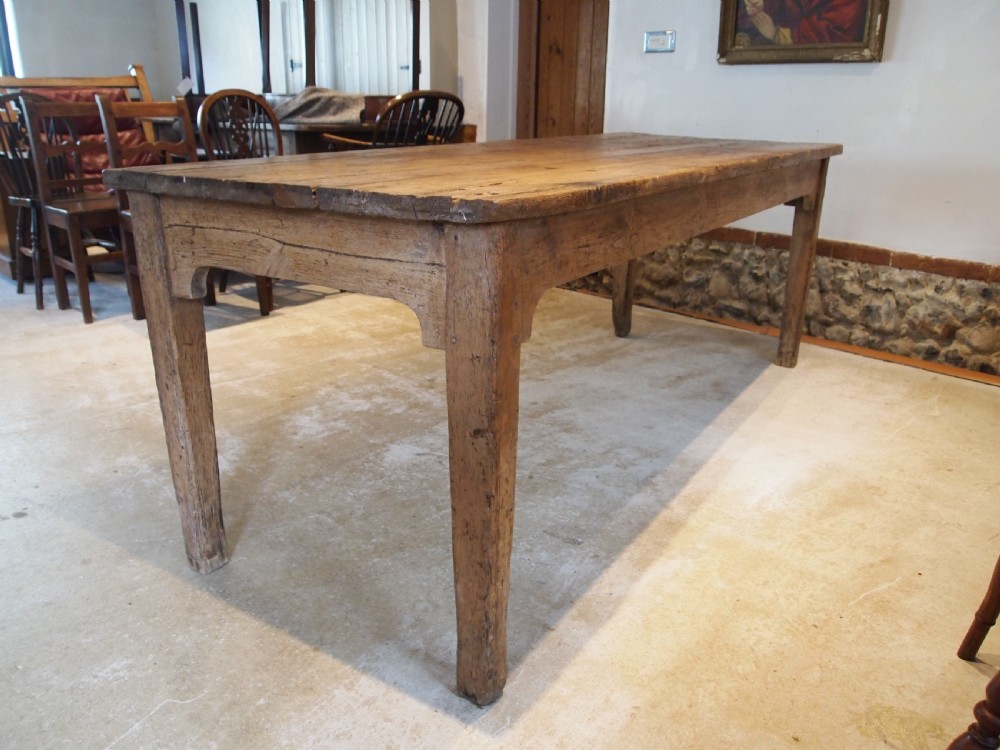 Table refectory dining farmhouse rustic George IV Pine c1820 View XI