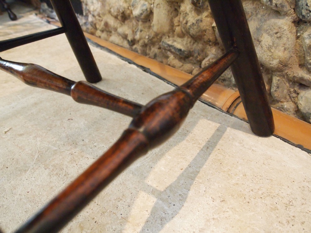 Chair very rare George III cart wheel back Windsor armchair c1790 View VI