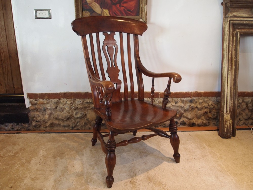 Chair rare fine Victorian Windsor Grandfather armchair c1860