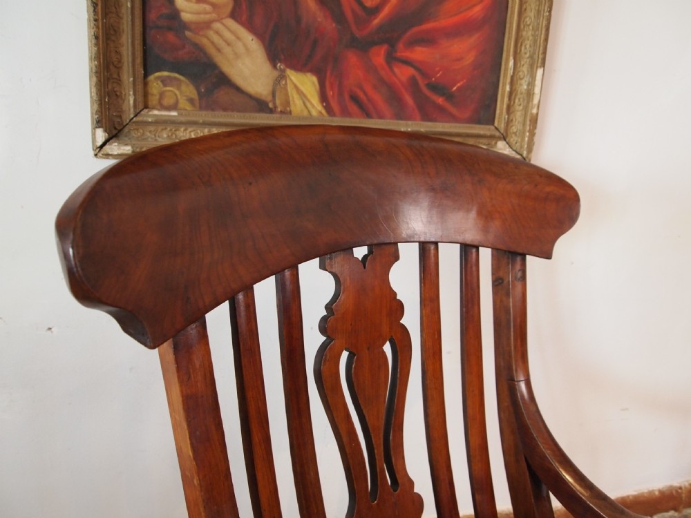 Chair rare fine Victorian Windsor Grandfather armchair c1860 View IV